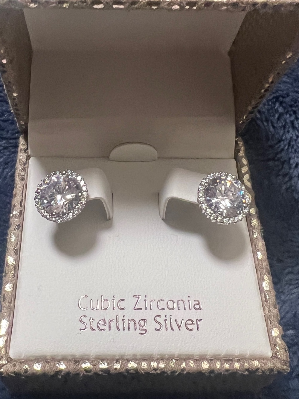 Nanette Lepore Silver Cubic Zirconia Halo Stud Earrings